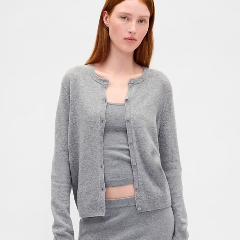 GAP Gray Knit Cardigan and Top